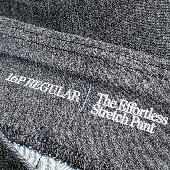 Croft & Barrow Pants Womens Size 16P Solid Grey Gray The Effortless Stretch - Picture 4 of 6